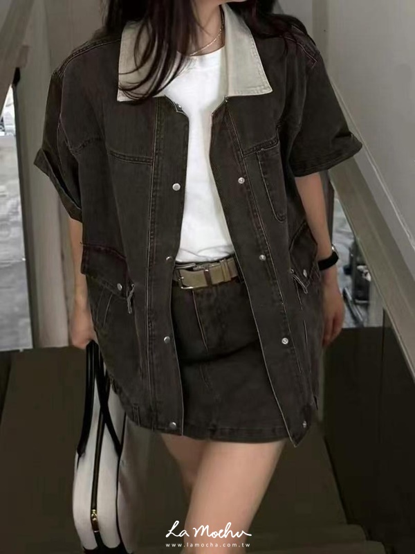 洗色牛仔褲裙
